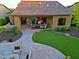 Aerial view of home showcasing backyard and patio at 17716 E Silver Sage Ln, Rio Verde, AZ 85263