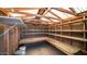 Interior of shed with wooden shelves and work bench at 1834 W Kerry Ln, Phoenix, AZ 85027