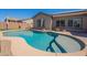 Clean lines and refreshing blue water in this kidney-shaped pool at 2925 E Tonto Dr, Gilbert, AZ 85298