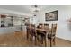 Bright dining room with built-in shelving and wooden table at 4048 W Sierra Vista Dr, Phoenix, AZ 85019