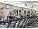 Bright exercise room featuring state-of-the-art treadmills and mirrored walls at 42085 W Morning Glory Way, Maricopa, AZ 85138