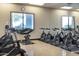 Well-equipped exercise room with modern stationary bikes and ample workout space at 42085 W Morning Glory Way, Maricopa, AZ 85138