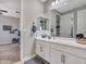 Double vanity bathroom with updated fixtures and mirror at 44622 N Sonoran Arroyo Ln, New River, AZ 85087