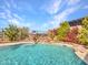 Refreshing pool with a waterfall feature and lush landscaping at 44622 N Sonoran Arroyo Ln, New River, AZ 85087