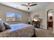 Bright bedroom with a large window and mountain views at 8137 N 13Th Pl, Phoenix, AZ 85020