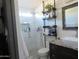 Modern bathroom with walk-in shower at 8828 E Des Moines St, Mesa, AZ 85207