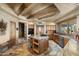 Kitchen with island, granite countertops, and wooden cabinetry at 9839 E Madera E Dr, Scottsdale, AZ 85262