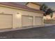 Exterior view of three attached garages at 1126 W Elliot Rd # 1017, Chandler, AZ 85224