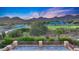 Private backyard patio with mountain views at 12424 E Poinsettia Dr, Scottsdale, AZ 85259