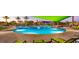 Inviting resort-style pool with lounge chairs and shade structures at 12617 W Mine Trl, Peoria, AZ 85383