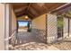 Covered walkway leading into the barn stalls at 14705 E Redbird Rd, Scottsdale, AZ 85262