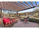 Covered patio with pergola and seating area at 14705 E Redbird Rd, Scottsdale, AZ 85262