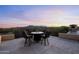Rooftop deck with sunset mountain views and fire pit at 14705 E Redbird Rd, Scottsdale, AZ 85262