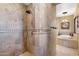 Large walk-in shower with tile surround at 14705 E Redbird Rd, Scottsdale, AZ 85262