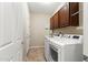 Laundry room with washer, dryer, and upper cabinets at 19957 N Rawhide Way, Surprise, AZ 85387