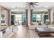 Spacious living room with sliding glass doors and comfortable seating at 31023 N 117Th Dr, Peoria, AZ 85383