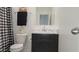 Simple bathroom with toilet, vanity and shower at 3224 W Stradling Ave, Apache Junction, AZ 85120