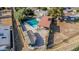 Aerial view showing home, pool, and large backyard at 3601 W Solano Dr, Phoenix, AZ 85019