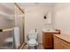 Small guest bathroom with shower/tub combo and vanity at 3601 W Solano Dr, Phoenix, AZ 85019