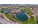 Aerial view of Anthem Del Webb community park, lake, and walking paths at 3766 W Jacksonville Dr, Anthem, AZ 85086