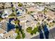 Aerial view showing home's exterior, landscaping, and neighborhood context at 3798 E Latham Ct, Gilbert, AZ 85297