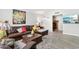 Spacious living room with leather sectional sofa and wood coffee table at 4601 N 75Th St, Scottsdale, AZ 85251