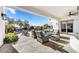 Relaxing patio with seating area, flagstone flooring, and pool views at 8027 E Juan Tabo Rd, Scottsdale, AZ 85255