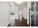 Stunning entry hall with dark hardwood floors and high ceilings at 11243 E Flintlock Dr, Chandler, AZ 85249