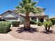 Two-story house with desert landscaping and a large palm tree in the front yard at 11432 E Quicksilver Ave, Mesa, AZ 85212