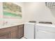 Convenient laundry room with washer, dryer, and utility sink at 12411 E Troon Vista Dr, Scottsdale, AZ 85255