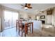 Dining area with sliding glass doors leading to a private patio at 16644 N 33Rd St # 105, Phoenix, AZ 85032