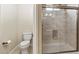 Small bathroom with toilet and shower at 18265 N 116Th Dr, Surprise, AZ 85378