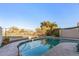 Inviting swimming pool in a backyard oasis at 18265 N 116Th Dr, Surprise, AZ 85378