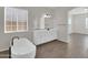 Elegant bathroom with soaking tub, double vanity, and separate shower at 2091 E Geronimo St, Chandler, AZ 85225