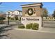 Ornate entrance sign for the La Valenciana community at 2091 E Geronimo St, Chandler, AZ 85225