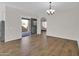 Bright dining room with tile floors and sliding glass doors to patio at 2091 E Geronimo St, Chandler, AZ 85225