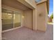 Patio with sliding glass doors and view into home at 2091 E Geronimo St, Chandler, AZ 85225