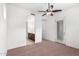 Bright bedroom with ceiling fan and access to bathroom at 3330 S Gilbert Rd # 2001, Chandler, AZ 85286