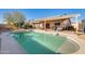 Sparkling blue pool with large patio and covered area at 3343 E Anderson Dr, Phoenix, AZ 85032