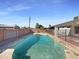 Inviting backyard pool with a concrete deck and metal fence at 4511 W Cavalier Dr, Glendale, AZ 85301