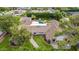 Bird's eye view of a single story home with a pool and lush landscaping at 5801 E Exeter Blvd, Phoenix, AZ 85018