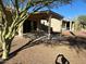 Outdoor patio furniture under covered patio at 6307 S Palo Blanco Dr, Gold Canyon, AZ 85118