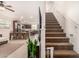 Staircase view of kitchen and dining area at 653 N Abalone Dr, Gilbert, AZ 85233