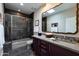 Bathroom with a bathtub, shower, and modern vanity at 7878 E Gainey Ranch Rd # 3, Scottsdale, AZ 85258