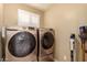 Bright laundry room with washer, dryer, and storage at 8707 N 3Rd Ave, Phoenix, AZ 85021