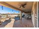 Covered patio with seating and pool views at 1106 E Circle Mountain Rd, New River, AZ 85087