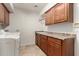 Laundry room with washer, dryer, and cabinets at 13332 W Palo Verde Dr, Litchfield Park, AZ 85340