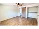 Main bedroom with barn door entry and spacious closet at 1539 E 3Rd St, Mesa, AZ 85203