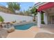 Relaxing pool and patio area with a waterfall at 15522 E Cactus Dr, Fountain Hills, AZ 85268