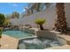 Relaxing pool and spa with a tranquil waterfall at 15522 E Cactus Dr, Fountain Hills, AZ 85268